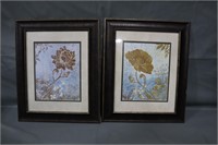 Pair of Framed Floral Art Prints