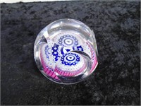 Whitefriars Millefiori 3" Dia. Crystal Paperweight