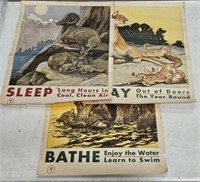 3 CHARLES LIVINGSTON BULL POSTERS