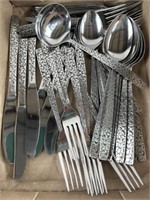 Silverware, marked Corsican stainless steel