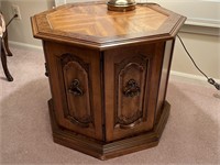 70s Swanky Vintage Storage Octagonal Side Table