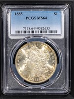 1885 $1 Morgan Dollar PCGS MS64