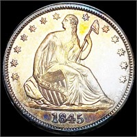 1845 Seated Half Dollar UNCIRCULATED