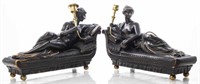 Neoclassical Style Figural Candlesticks, Pair