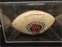 Barry Switzer Autographed OU Football;