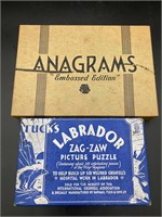 Vintage Anagrams & Labrador Zag-Zaw Games