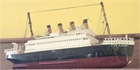 Painted Woodern "Titanic" Ship Model - 22" long