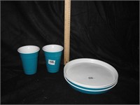 Fun Colored Plastic Party Plates, Cups, and Bowls
