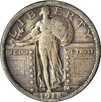 1918 STANDING LIBERTY QUARTER - VF