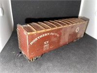 Wood Northern Pacific Box Car Model Train (living