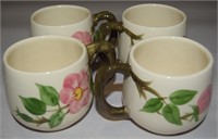 (4) Franciscan Desert Rose Handled Cups
