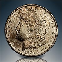 1879 S Morgan Silver Dollar Ungraded Mostly Pristi