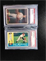 Two graded baseball cards