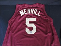 CAVALIERS SAM MERRILL SIGNED JERSEY COA