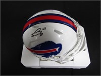 TERREL BERNARD SIGNED BILLS MINI HELMET COA