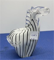 Art Glass Zebra 6.5” h