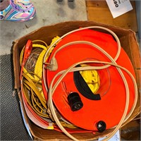 Extension cords, cord reel, vent covers, rope