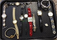 Tray of the ladies assorted watches includes