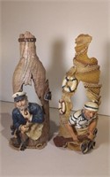 Two Sailor Theme Resin Wine Bottle Holders