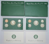 TWO PROOF SETS 1998 1996