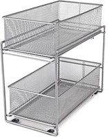 NEW $43 2 Tier Sliding Basket Stackable Cabinet