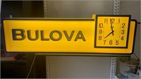 Vintage Bulova Light Up Advertising Clock