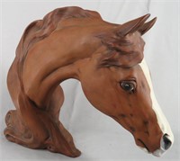 Ceramic Horse Head Bust-Signed by Artist