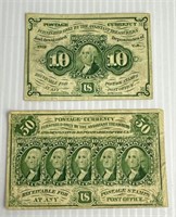 1862 1st Issue 50 Cent Washington US