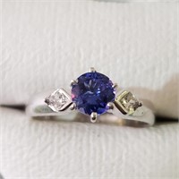 $200 Silver Tanzanite(0.8ct) Ring