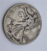 1942 Walking Liberty Half Dollar Coin