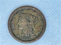 1855 large One Cent Coin