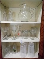 Water Pitcher, Glasses, Etc
