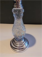 Glass and glitter candle stand