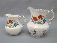 2 Aynsley Famille Rose Porcelain Jugs