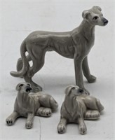 (KC) Vintage Hagen-Renaker miniature grey hounds