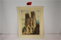 Rheims Cathedral Print by Brewer