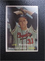 1957 TOPPS #208 LEW BURDETTE BRAVES