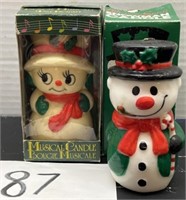 Bougie Musicale Snowman Candle & More; 5.5"