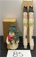 Ewes View Christmas Snowman Candles