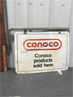 Conoco tin sign w/ hanger, 18 x 24