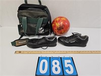 Brunswick Bowling Ball,Shoes Size 10.5 And Bag
