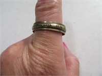 Sterling Pawn sz12.75 Large Ring w/ SouthWest Inly