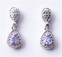 Jewelry Sterling Silver Tanzanite Earrings