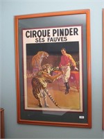 Large 26 X 38 Framed Circus Print