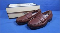 Mens Brown Leather Bass Loafers-sz 8M