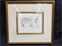 Salvador Dali "Rhinoceros" colored etching