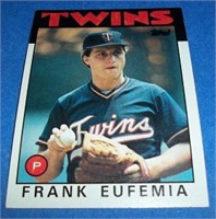Frank Eufemia rookie card 1986 Topps