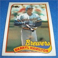 Darryl Hamilton rookie card 1989 Topps