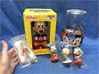 Disney Mickey Mouse bobble head -pitcher -figs