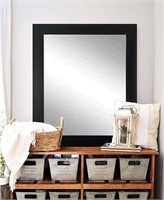 1 Black Framed Entry Way Wall Mirror - 32" x 36"